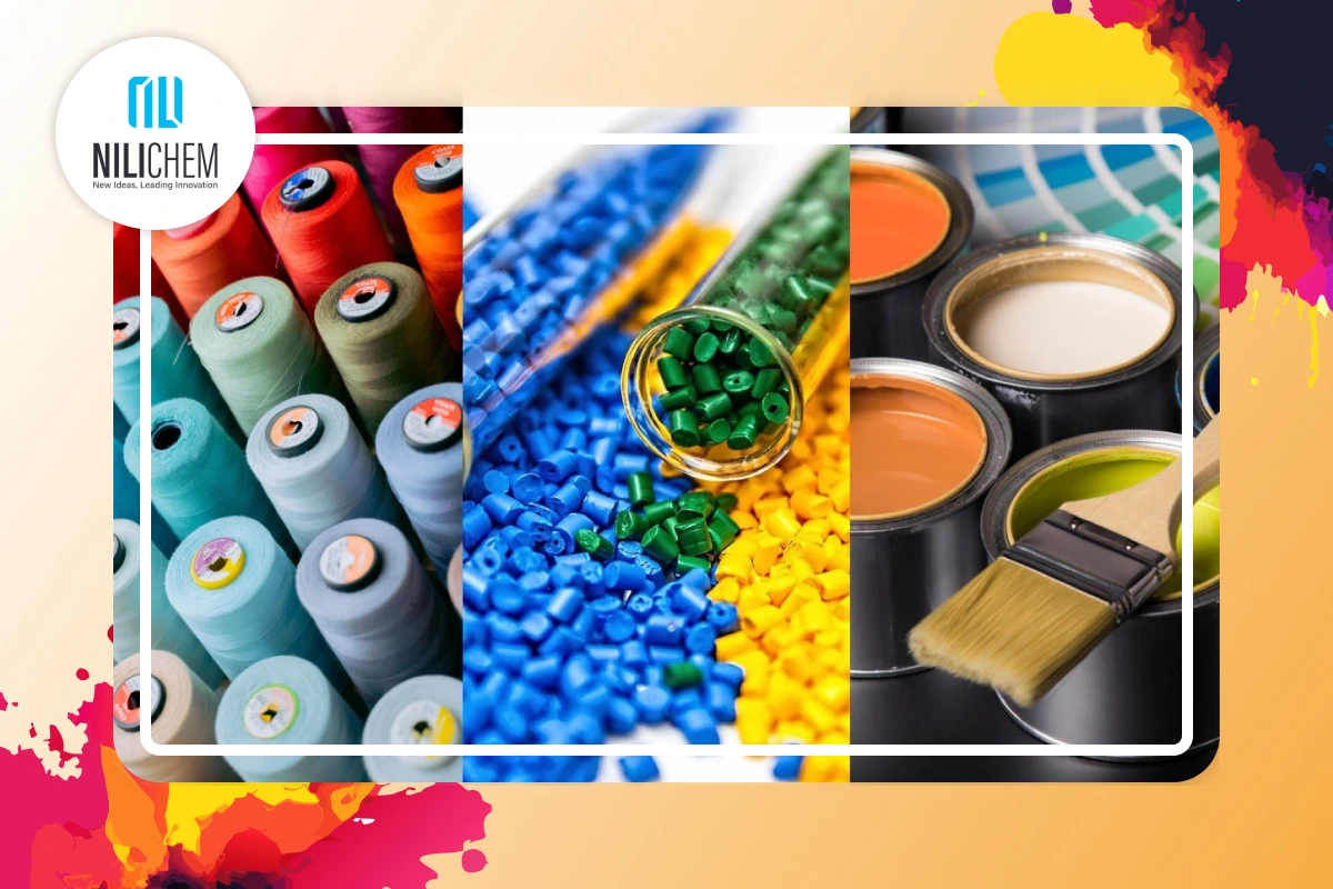 کاربرد رنگدانه‌ آلی در صنایع مختلف - صنعت نساجی و الیاف - صنعت پلاستیک - صنعت رنگ و پوشش - خرید رنگدانه صنایع مختلف